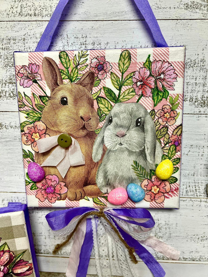 Bunnies & Blossoms Canvas Set ONLY - for the Welcome Home Display
