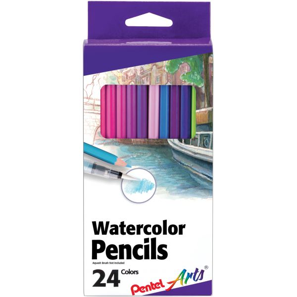 Pentel Arts Watercolor Pencil Set (24 pk)