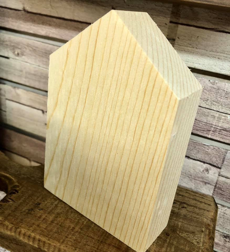 5x7 Wood House Custom Block