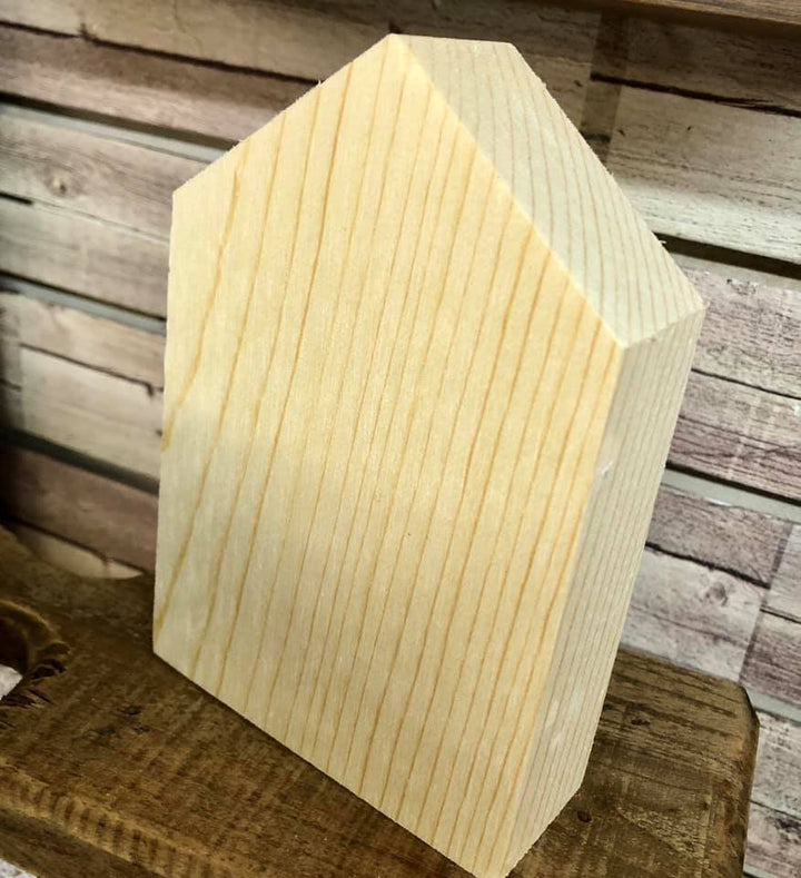 Custom Wood House Block