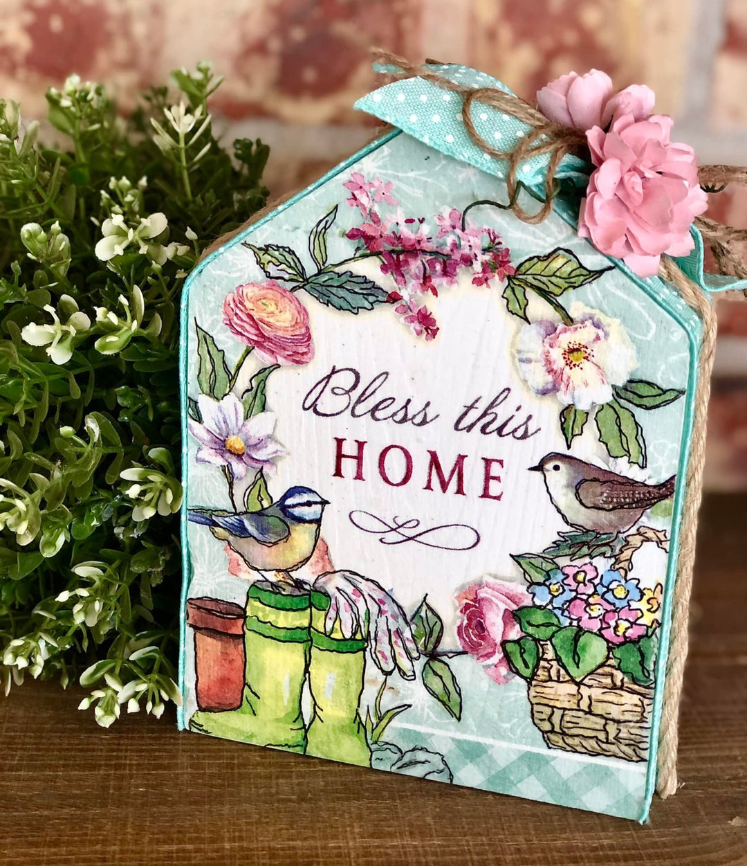 "Bless this Home" House DIY Decor Kit - 5x7 house