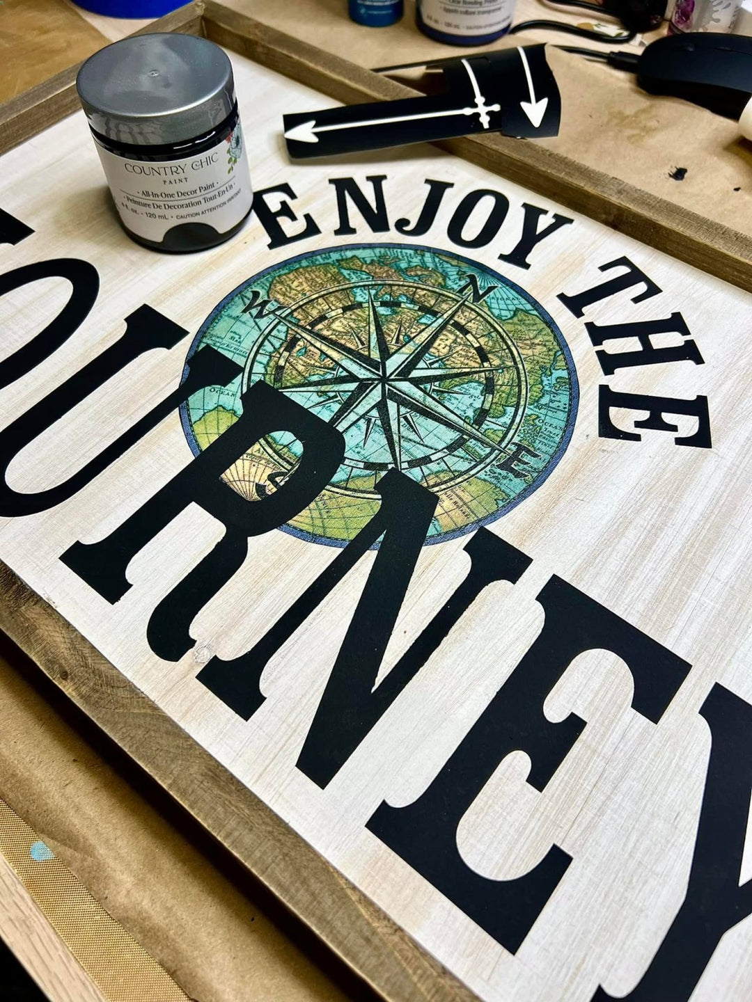 Journey Sign Wood Frame w/ Vinyl