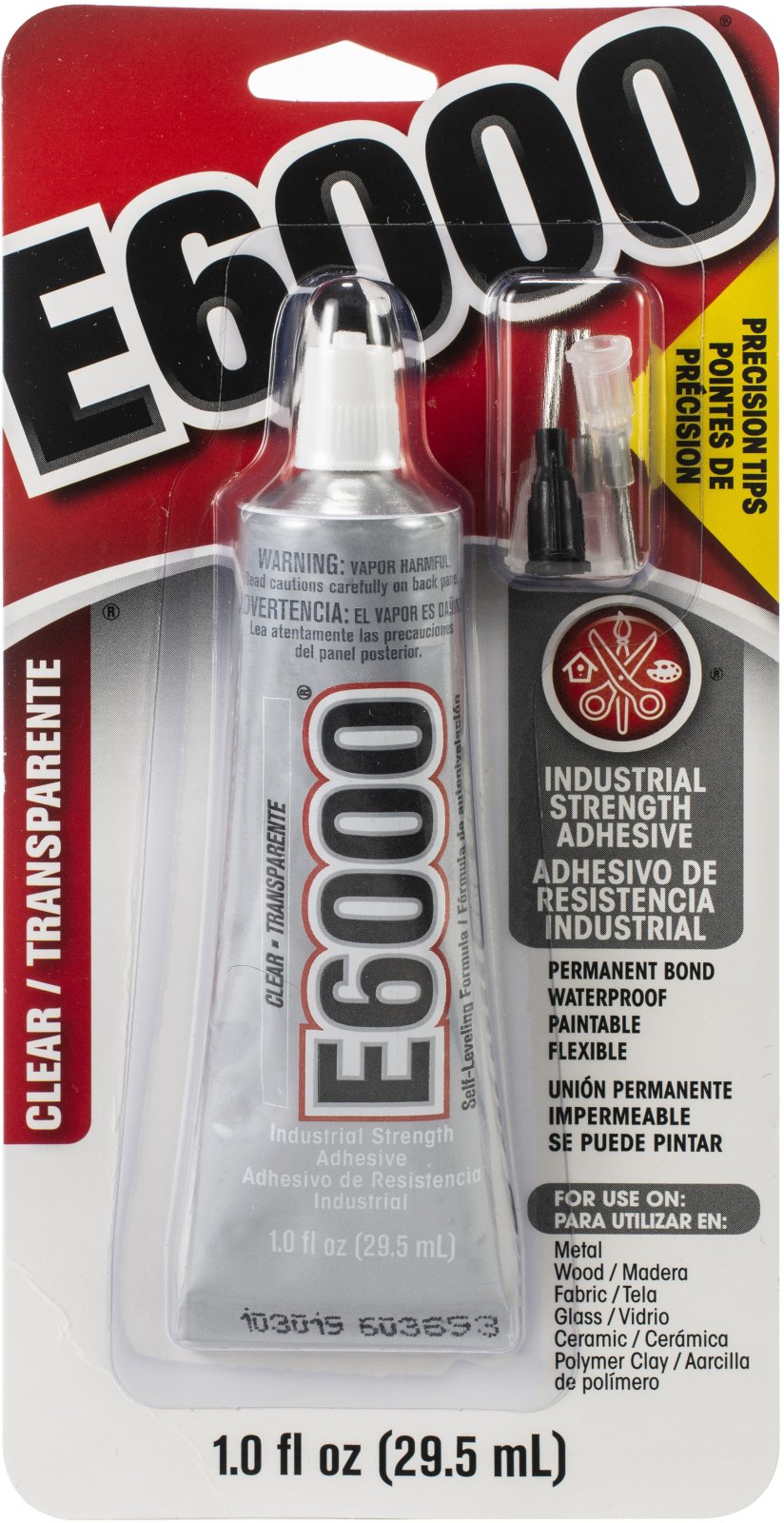 E6000 Adhesive - Clear 1oz with Precision Tips