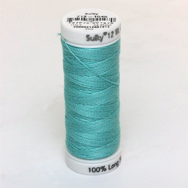 Sulky 12 Wt. Cotton Petites -Light Teal - 50 yd. Spool #712-1045