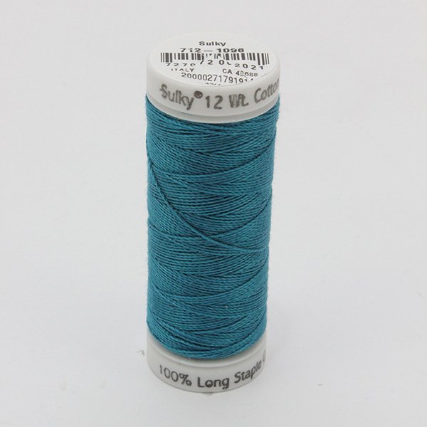 Sulky 12 Wt. Cotton Petites - Dark Turquoise - 50 yd. Spool #712-1096