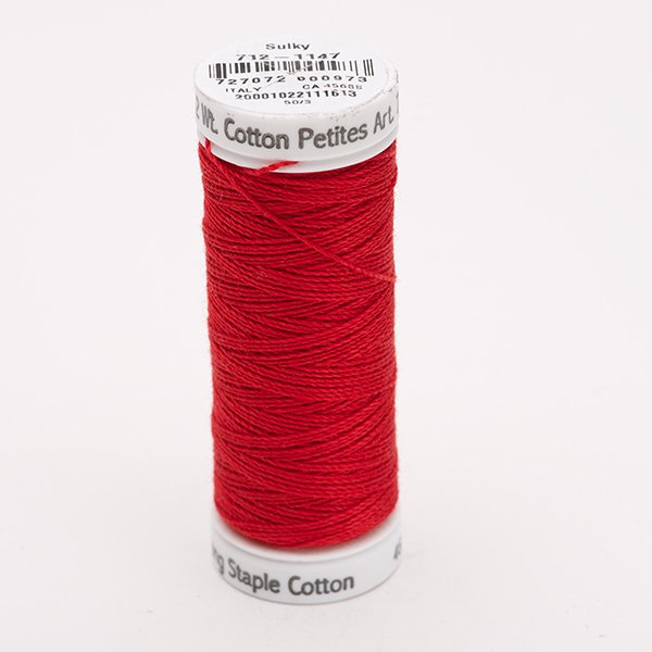 Sulky 12 Wt. Cotton Petites -Red - 50 yd. Spool #712-1147 – Miss Tracy ...