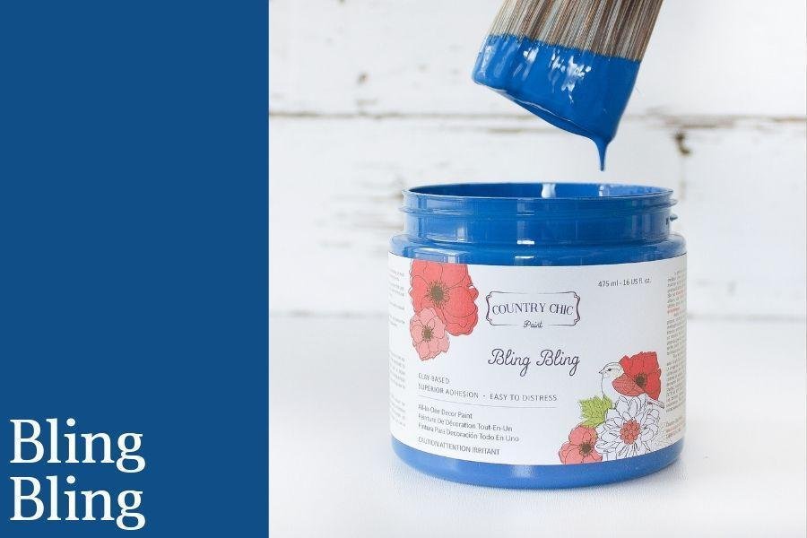 Country Chic Paint- All in One: Bling Bling Blue 4oz Paint