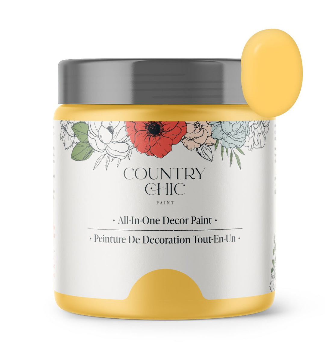 Country Chic Paint- All in One: Yellow Wellies 4oz Paint