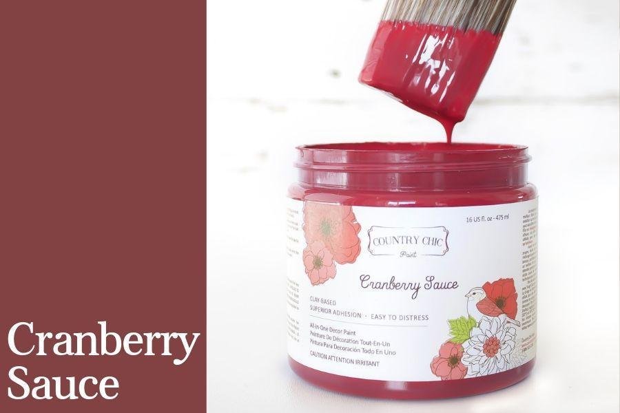 Country Chic Paint- All in One: Cranberry Sauce 4oz Paint
