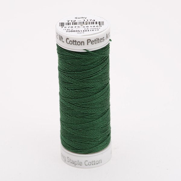 Sulky 12 Wt. Cotton Petites - Dk. Pine Green - 50 yd. Spool #712-1174
