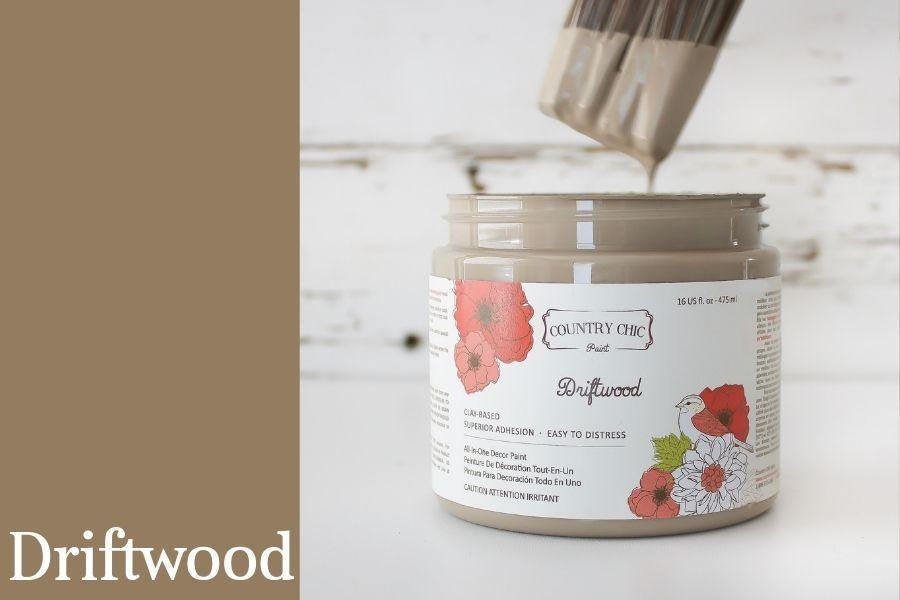 Country Chic Paint- All in One: Driftwood 4oz Paint