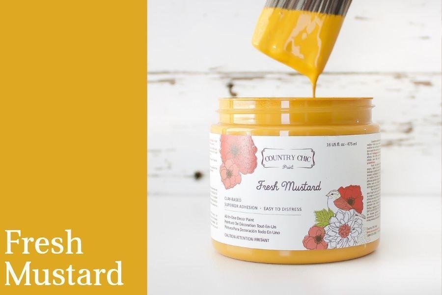 Country Chic Paint- All in One: Fresh Mustard 4oz