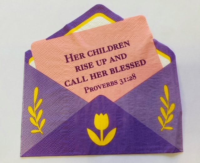 Exclusive Napkins for The Napkin Club Members - March 2023 Faith "He is Risen"