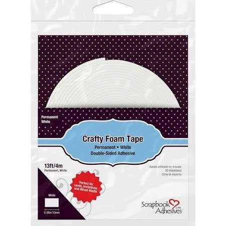 Crafty Adhesive Foam Tape Roll - White - 13 feet