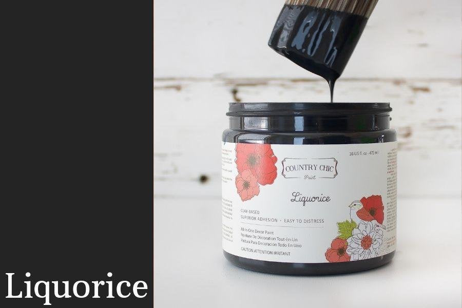 Country Chic Paint- All in One: Licorice 4oz Paint