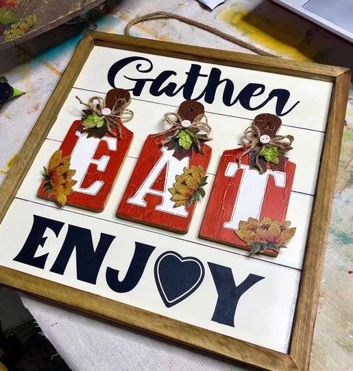 Gather EAT Enjoy Vinyl Cuts ONLY