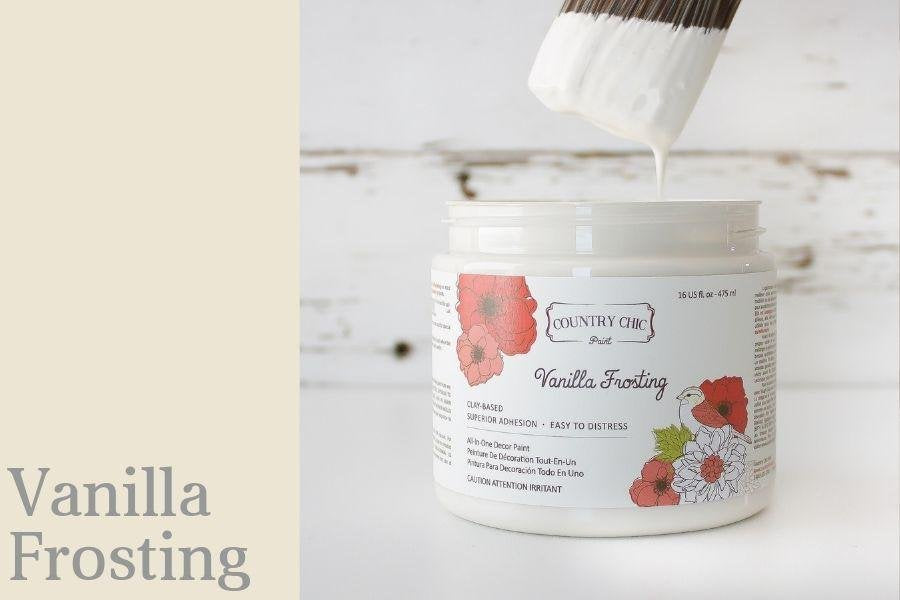 Country Chic Paint- All in One: Vanilla Frosting 4oz Paint